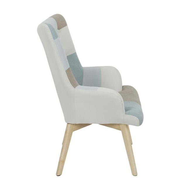 Home Deco Factory Patchwork fauteuil helsinki met armleuning /grijs