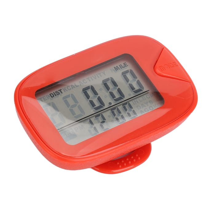 Podomètre de marche Grand Affichage Numérique Multifonctionnel Léger Précision Mémoire Compteur de Pas gray
