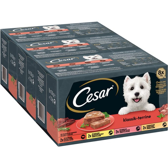 8x150g Cesar Classic Terrine Hondenvoer