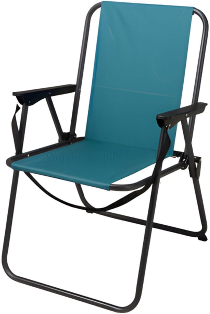 Redcliffs Klapstoel unica - blauw - voor kinderen - 75 x 38 cm - metaal/polyester - campingstoel / tuinstoel
