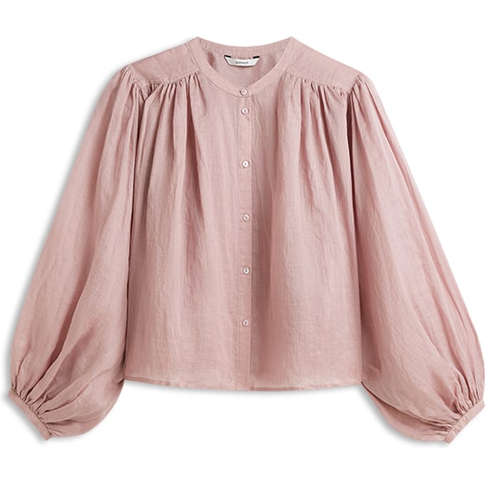 Summum Blouse Ramie Blouses Lichtroze 2s3508-12462