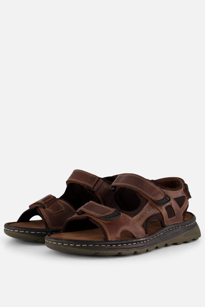 Outfielder Outfielder Sandalen bruin Leer