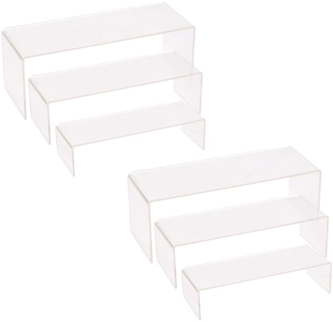 Dailygoods- Displayverhoger 6 stuks - Acryl - Doorzichtige