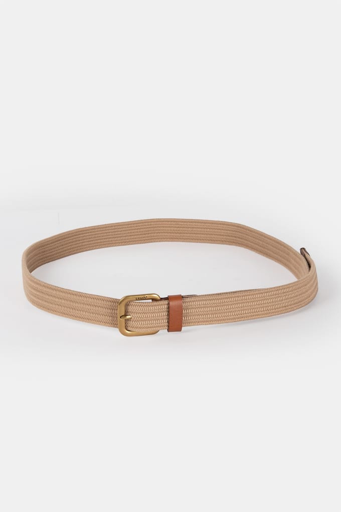 Levi's Stretch Woven Belt Khaki Taglia: 110 | Cinture Outlet | Uomo | Marrone