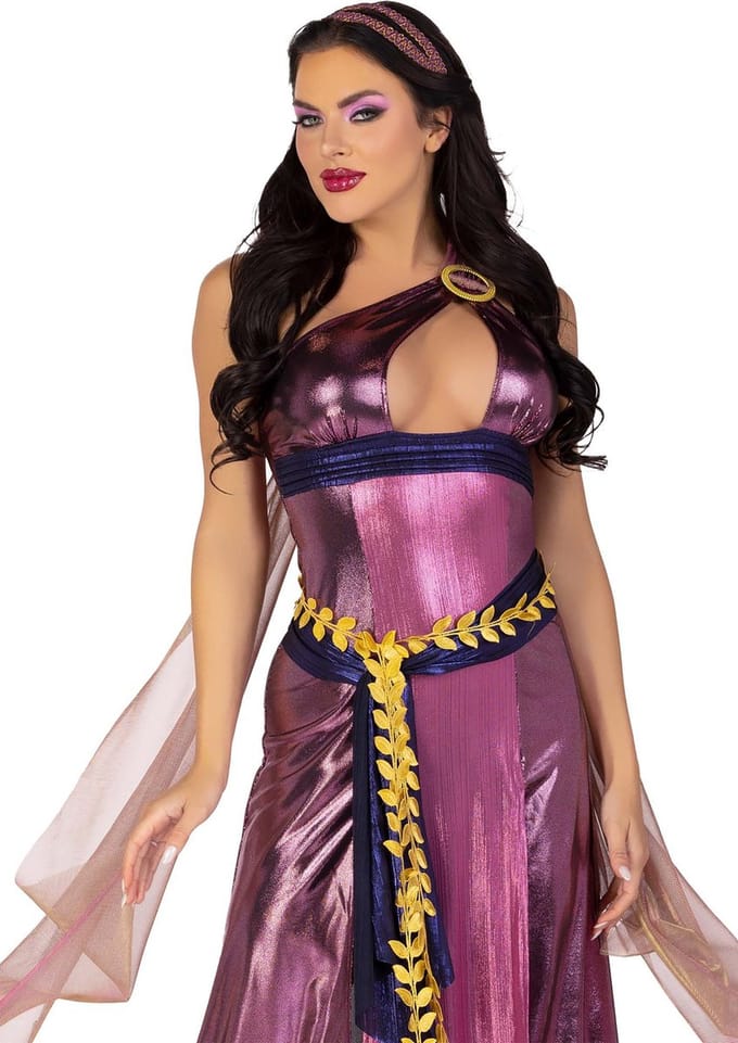 Amethist Godin Kleid Dames Leg Avenue