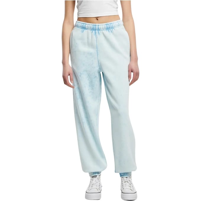 Urban Classics - Towel Washed Dames joggingbroek - L - Blauw