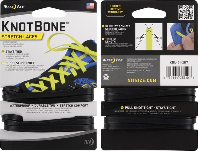 Nite Ize - Knotbone - Stretch laces - Zwart