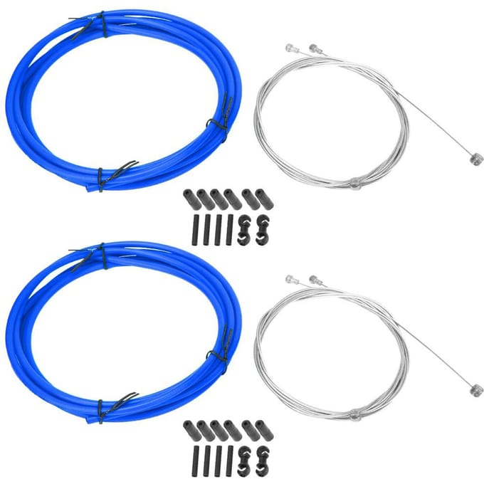 Ensemble de gaine de câble de frein et de dérailleur pour vélo Accessoires de vélo bleu