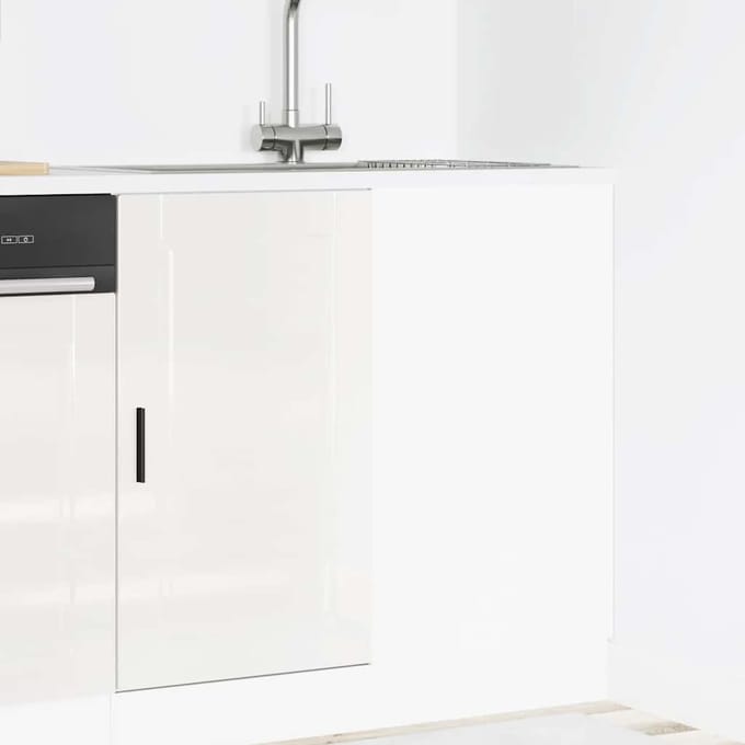 vidaXL - Onderkast - "Porto" - Hoogglans - Wit - Bewerkt - Hout