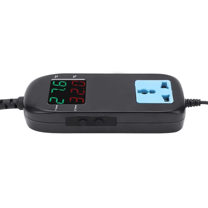Digitale Display Thermostaat Intelligente Elektronische Temperatuurregelaar Regulator AC ~ black