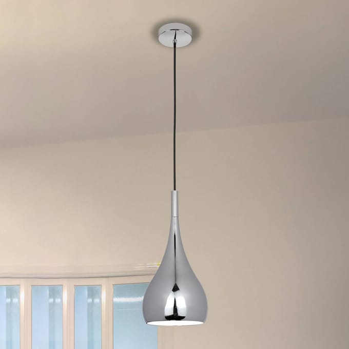 Näve Retro - chroomkleurige metaal-hanglamp