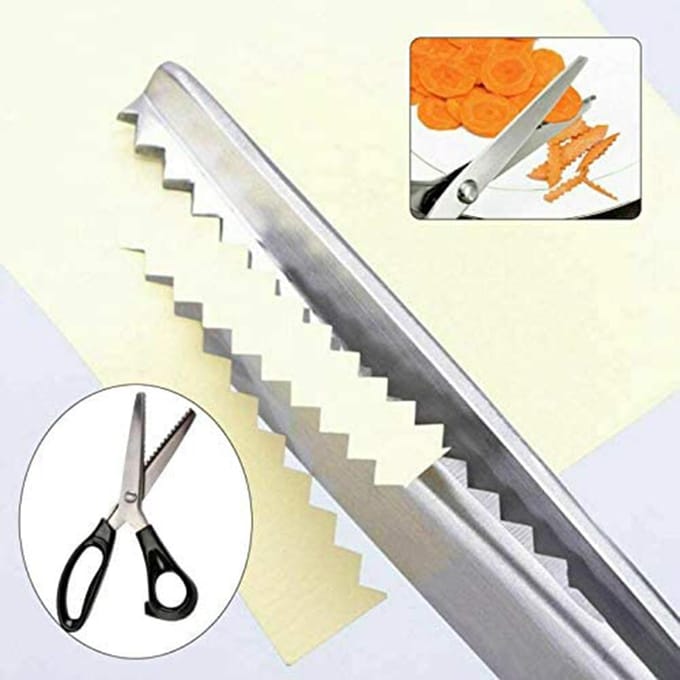 Professionele Zigzag Schaar Kleermakersschaar Stofschaar voor Kleermaker black