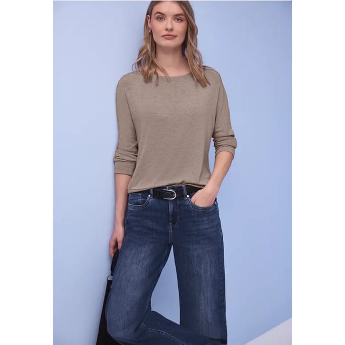 Shirt met gemêleerde look
