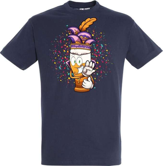 T-shirt Alaaf Bier | Carnaval | Carnavalskleding Dames Heren | Navy | maat S