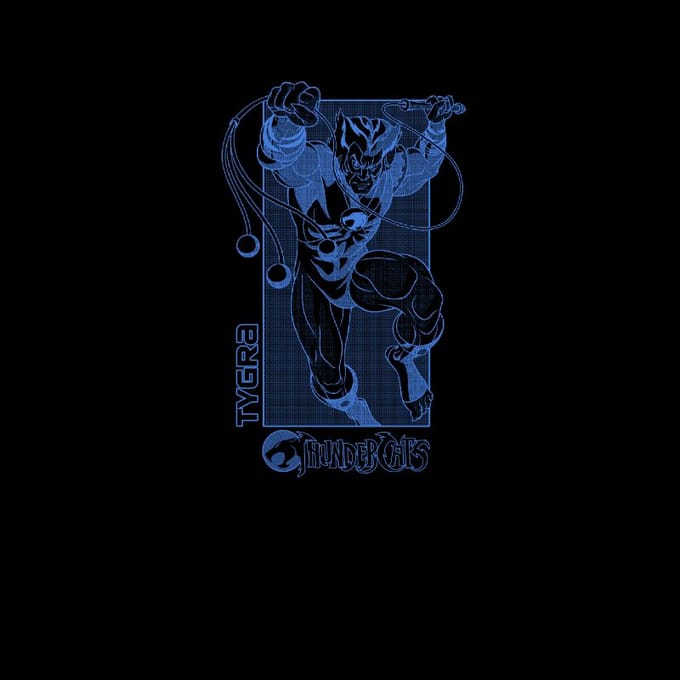 Thundercats Tygra Blue Unisex T-Shirt - Black - S