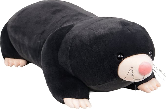 UNUS® Mol knuffel pluchen knuffeldier 80cm zwart