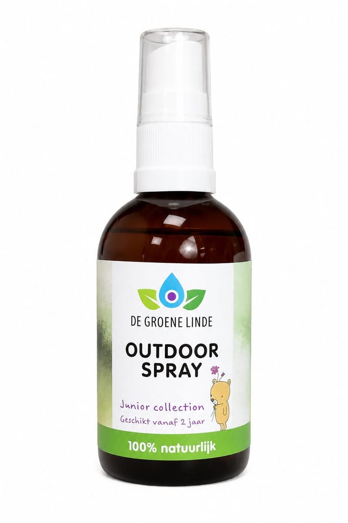 De groene linde - outdoor spray junior - etherische olie spray - muggen - 100ml - aromatherapie
