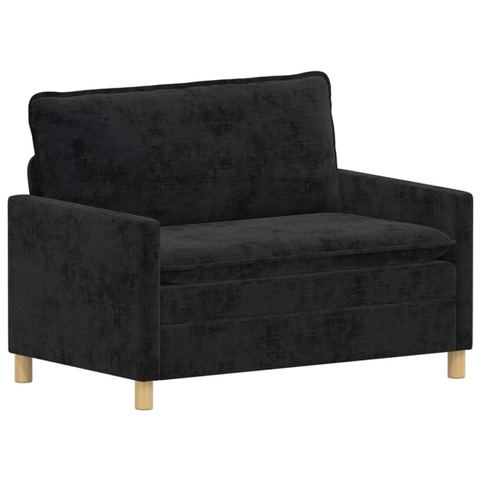 vidaXL - Bank - Zwart - 126 - x - 81 - x - 87,5 - cm - Polyester