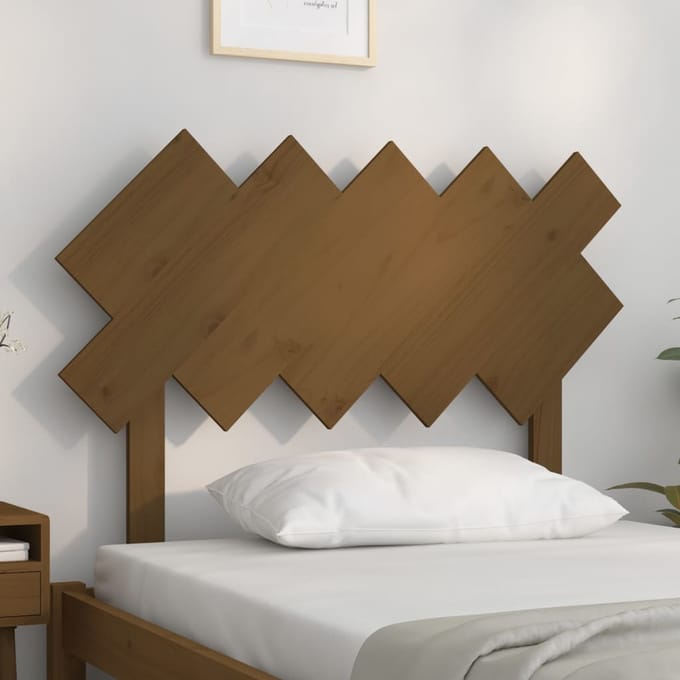 vidaXL - Hoofdbord - 104x3x80,5 - cm - massief - grenenhout - honingbruin