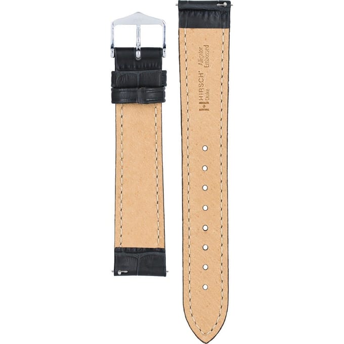 Hirsch Horlogeband -  Duke Grijs - Leer - 18mm