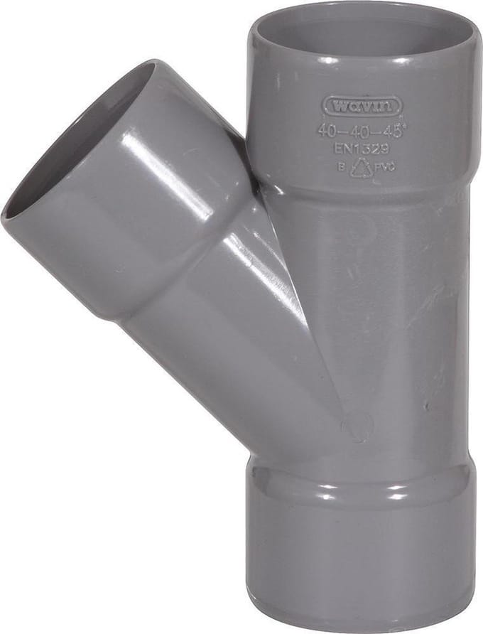 Pipelife pvc t-stuk 45 3xmof 40 l