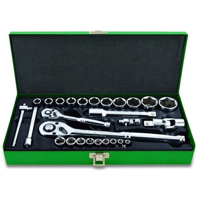 Dopsleutelset TOPTUL 1/4 inch, 1/2 inch 28 teilig