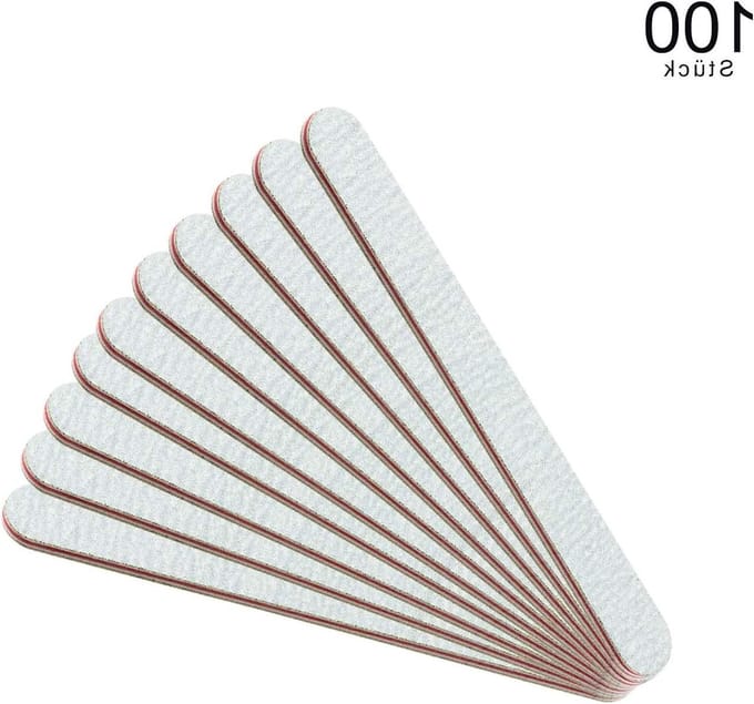 Nagelvijlen Set - Polijstvijlen Buffer - Nagelmodellering Thuis - Dubbelzijdig Korrel - 100 Stuks - Zebra