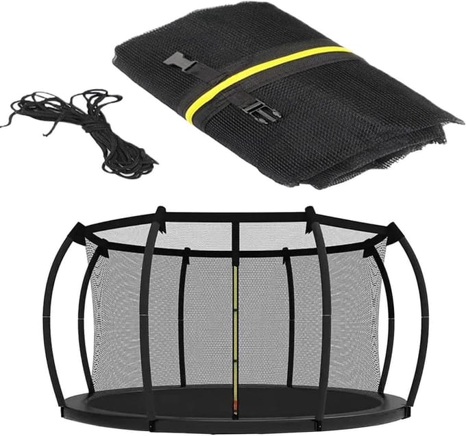 Trampoline Veiligheidsnet - Springnet Bescherming - Veilig Spelen - Weerbestendig Nylon - 305 cm Diameter - Zwart