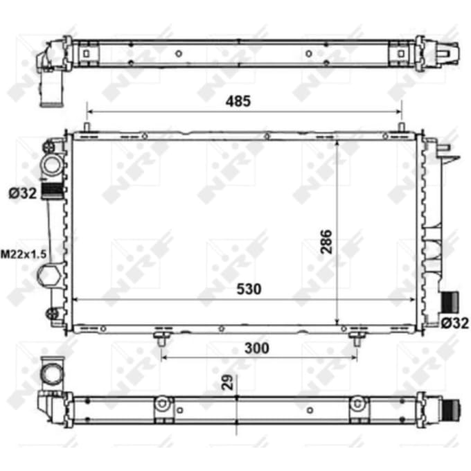 Radiator, motorkoeling Economy Class NRF 58957A