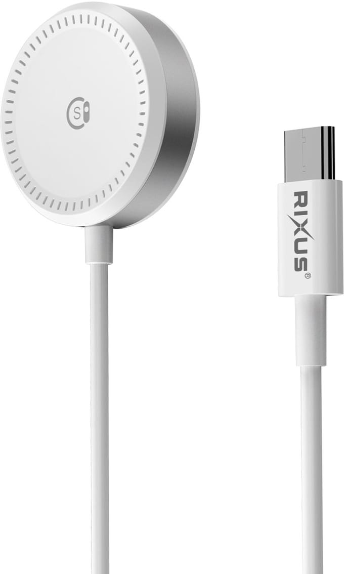 Rixus RXWC05 USB-C Charger For Apple Watch And Samsung Galaxy Watch 1.2m White