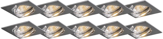 QAZQA edu led - Inbouwspot - 1 lichts - L 8.9 cm - Chroom