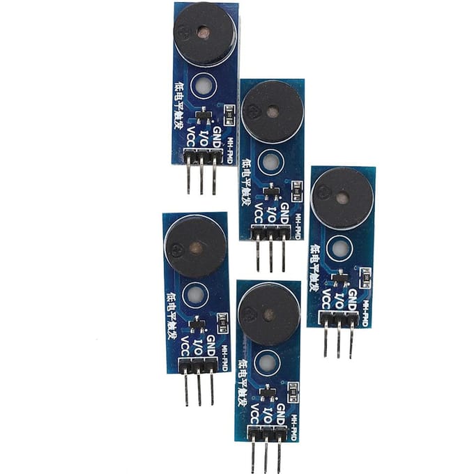 Module de buzzer passif 5 pièces, module de déclenchement de faible niveau, commande à 3 broches 3,3 ~ 5 V
