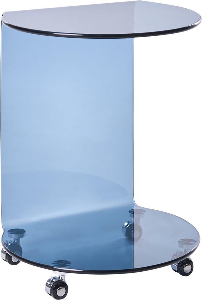 MINTO - Bijzettafel - Blauw - Veiligheidsglas