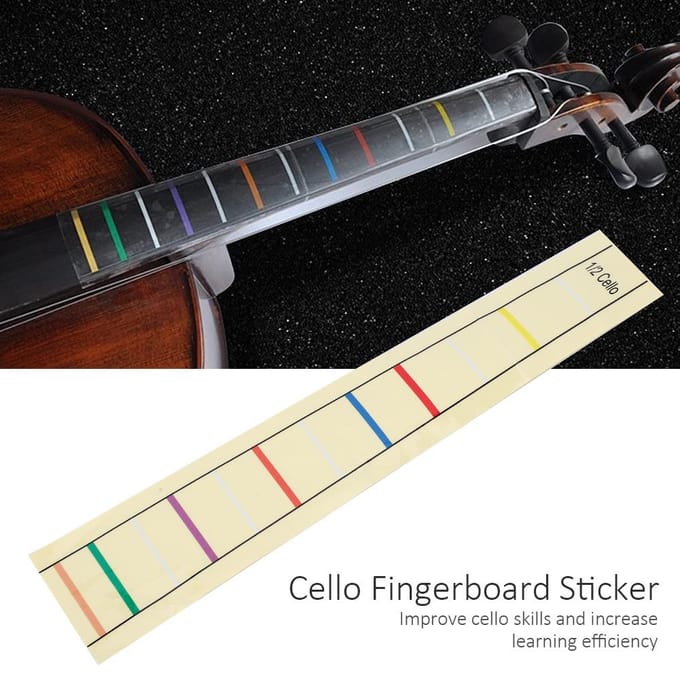 Cello Toets Sticker 12 Vingerpositie Indicator Muziekinstrument Accessoires beige