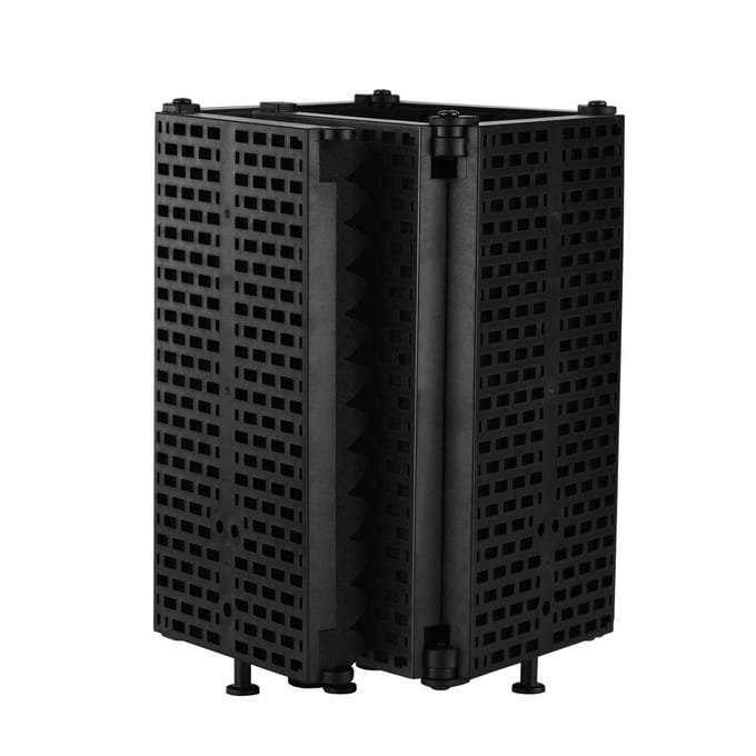 Bouclier d'isolation de Microphone, table Portable, mousse insonorisante, filtre réfléchissant, micro insonorisé 3-Panel black