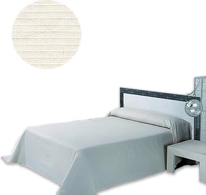 Sprei Praga - 180cm - 270cm breed - Ivoor