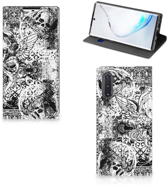 Mobiel BookCase Samsung Galaxy Note 10 Skulls Angel