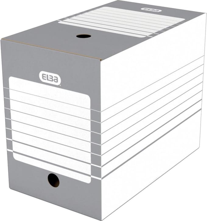 Elba archiefdoos rug van 20 cm, grijs
