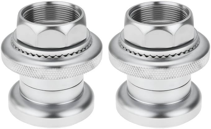 Dailygoods - 2 Stuks 1 Inch Threaed Headset voor Elektrische Fietsen Zilver