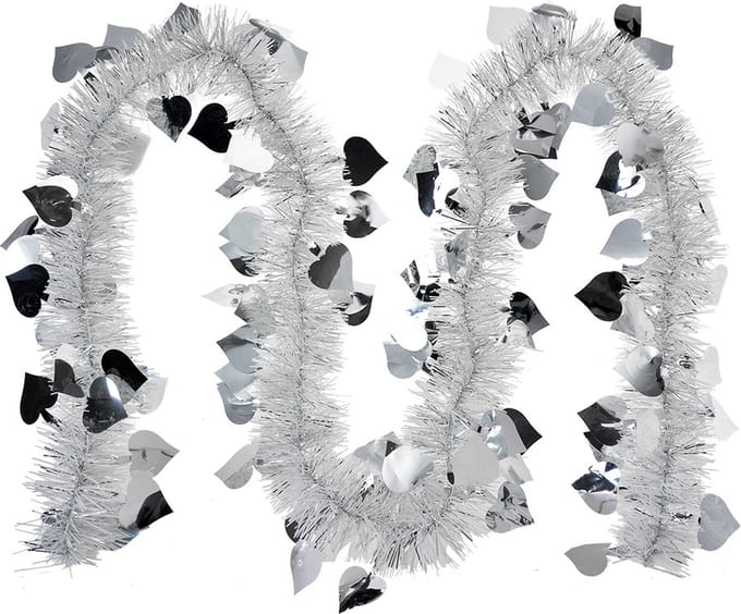 Clayre & Eef Kerstslinger Guirlande 200 cm Wit Kunststof