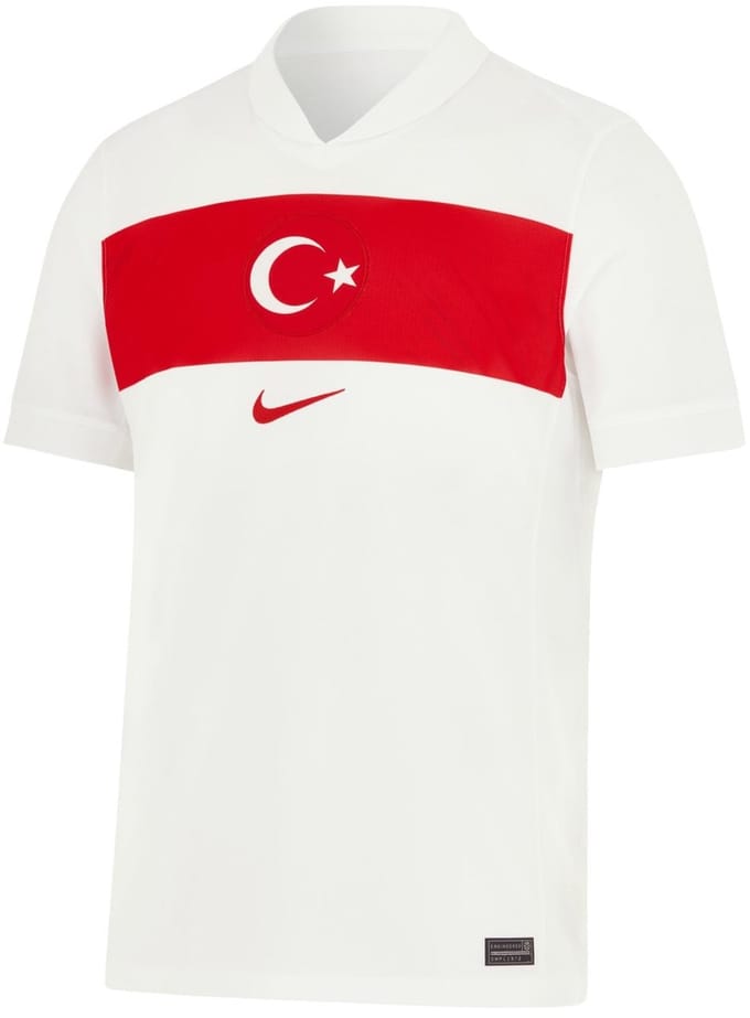Nike Turkije 2024/25 Stadium Thuis Nike Dri-FIT replica voetbalshirt - Voetbalshirt - Maat M - Wit/Sport Red/Sport Red / Wit Rood - Stadium Home Shirt - Voetbal - Heren Voetbalshirt voor Mannen