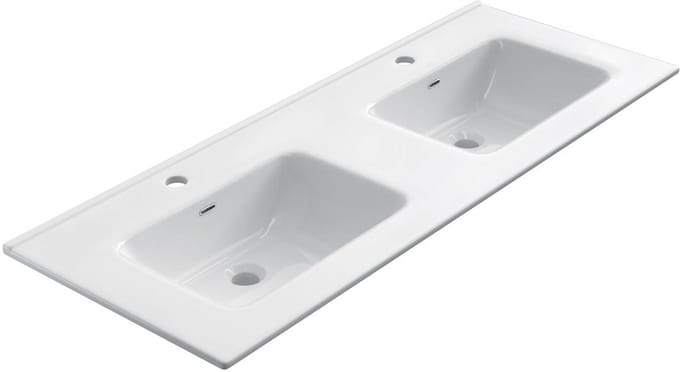 Keramische wastafel Milan 141x46cm wit