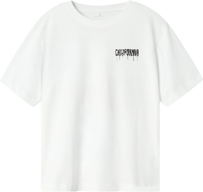 NAME IT NKMZULLA SS NREG TOP BOX NOOS Jongens T-shirt - Bright White Gulf Coast