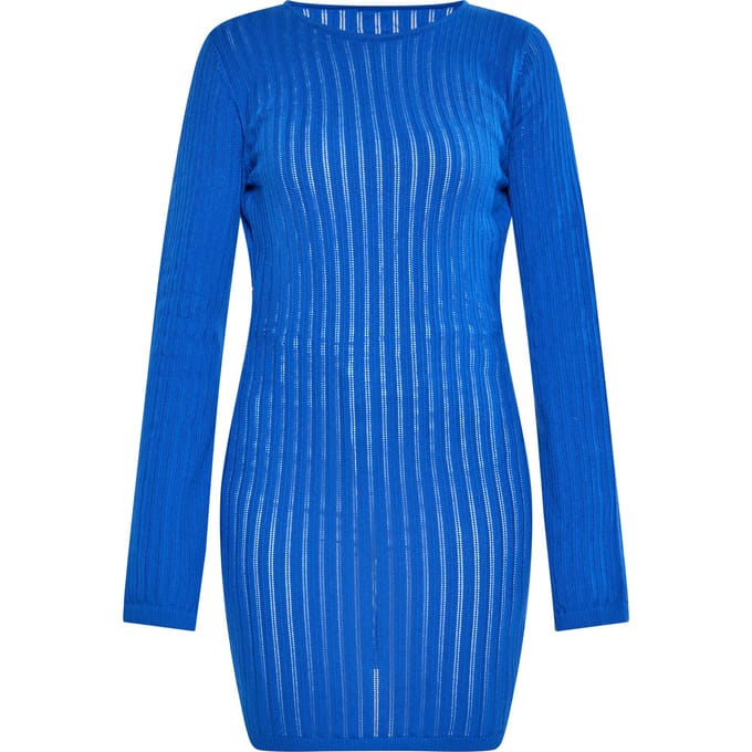 IZIA Jurk Dames kobalt blauw