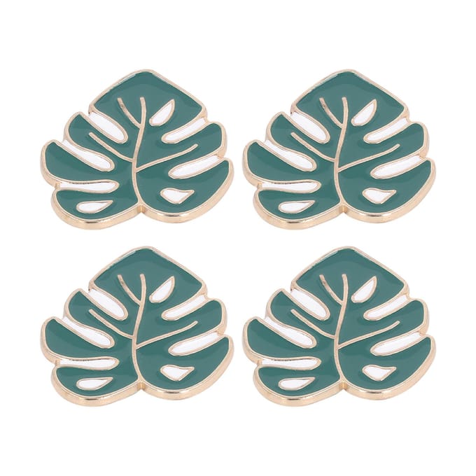 4-delige Naaldhouder Set DIY Magneet Kruissteek Borduuraccessoires Groene Bladeren beige