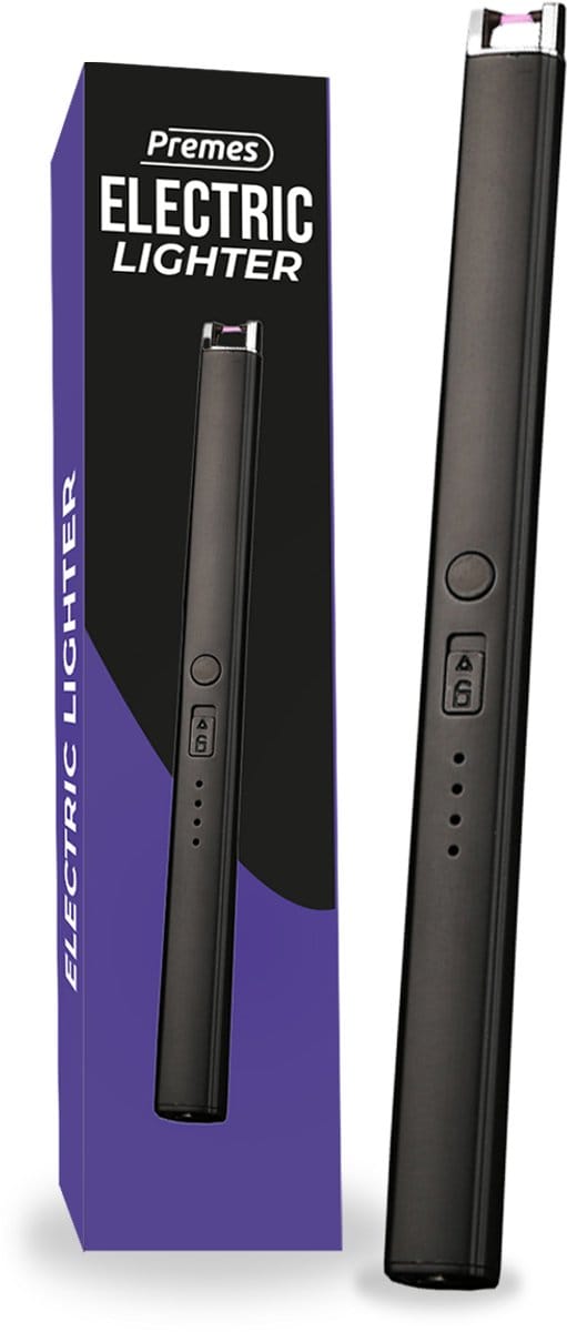 Premes - Elektrische Aansteker - USB Oplaadbaar - Windproof - BBQ - Kaarsen - Plasma - Zwart