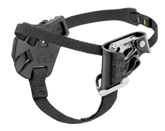 Petzl PANTIN CLICK – Voetklem links, zwart, voor SRT klimmen