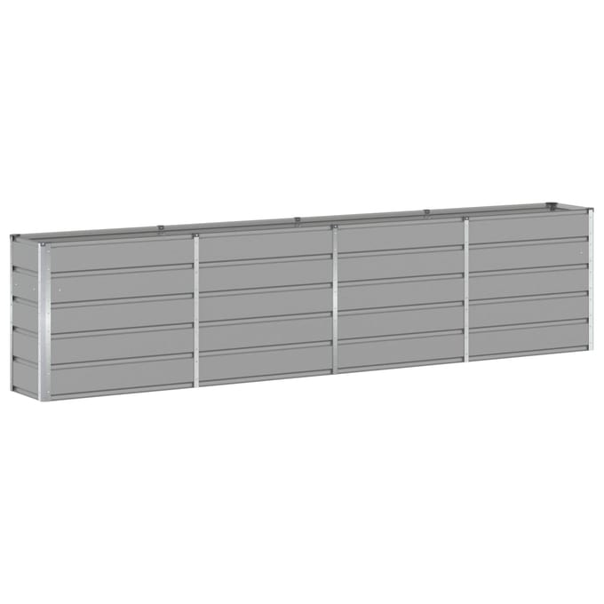 vidaXL - Plantenbak - Lichtgrijs - 320 - x - 40 - x - 75 - cm - Staal