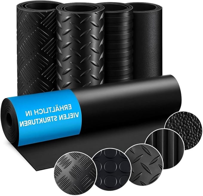 Rubberen Mat - Loper Vloerbedekking - Antislip Gebruik - Traanplaat Structuur - 100 x 300 cm - Grijs