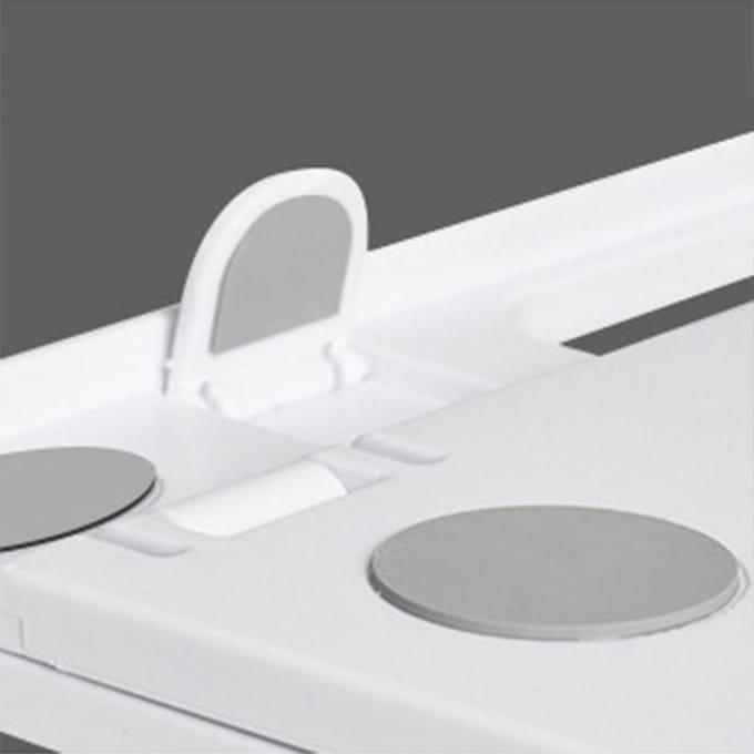 Support pour ordinateur portable en silicone PP et ABS pliable, réglable à 8 vitesses, support de refroidissement pour ordinateur portable blanc
